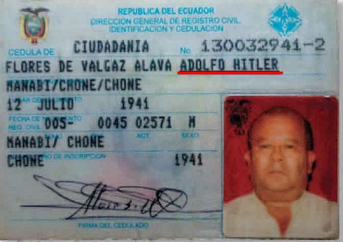Prohiben nombres en Chile