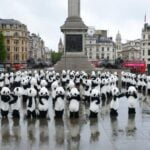 108 pandas invaden Trafalgar Square en Londres Pandas in london 3