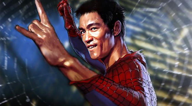 bruce lee spiderman feat