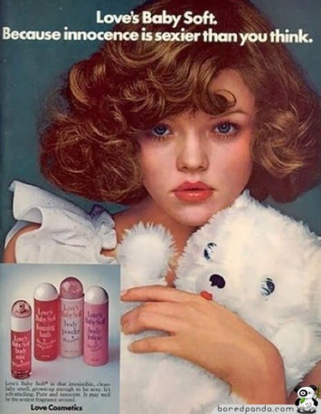 Esta publicidad estaría prohibida hoy en día Vintage-Ads-Innocence-466x600