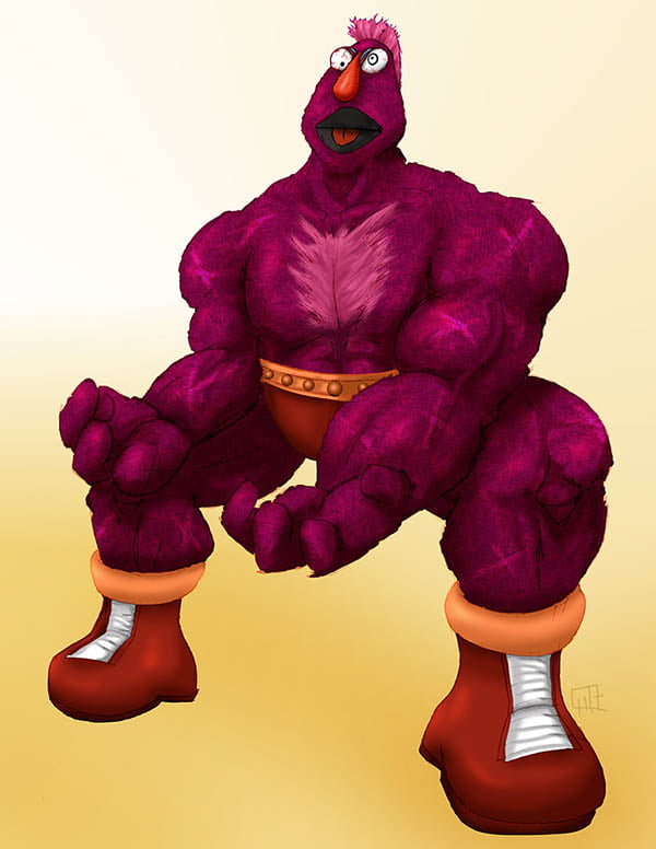 Crean juego de Street Fighter con personajes de `Plaza Sésamo´ Sesame Street Fight Zellygief by gavacho13