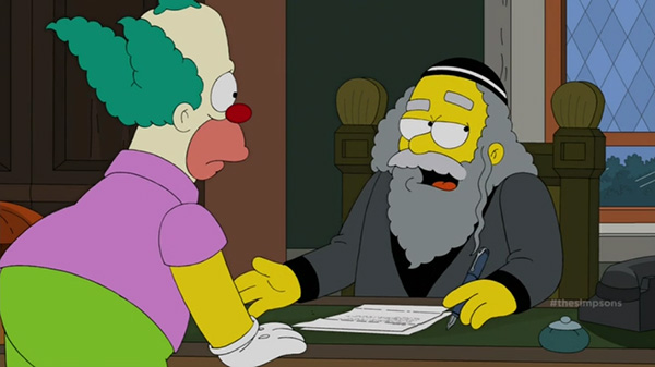 Temporada 26 de Los Simpsons arranca con la muerte de un personaje muerte rabino krustofski 01