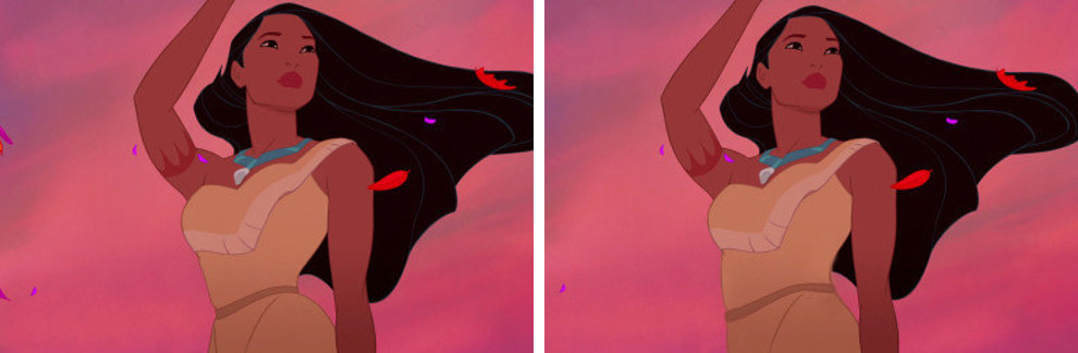 Si las princesas de Disney tuvieran cinturas realistas pocahontas