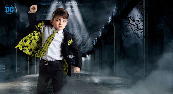 Lanzan lineas de trajes formales de DC Comics y Marvel child-batman-casual-canvas-jacket