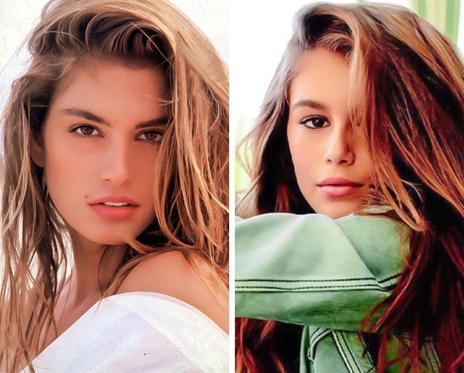 15 Actores famosos que parecen gemelos de sus hijos cindy-crawford-kaia-gerber