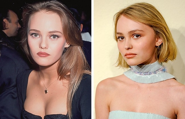 15 Actores famosos que parecen gemelos de sus hijos vanessa-paradis-lily-rose-depp