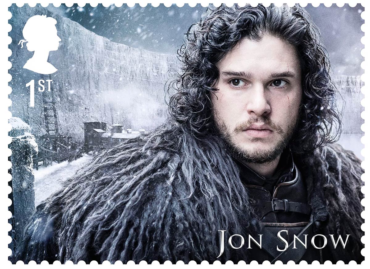 Ygritte y Jon Snow envían invitaciones de su boda al estilo de Game of Thrones Estampilla Jon Snow Boda