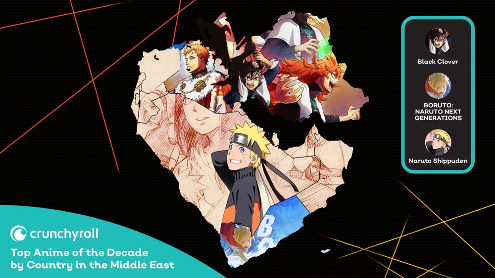 Crunchyroll revela los animes más vistos de la década por pais Crunchyroll lo más visto en Medio Oriente