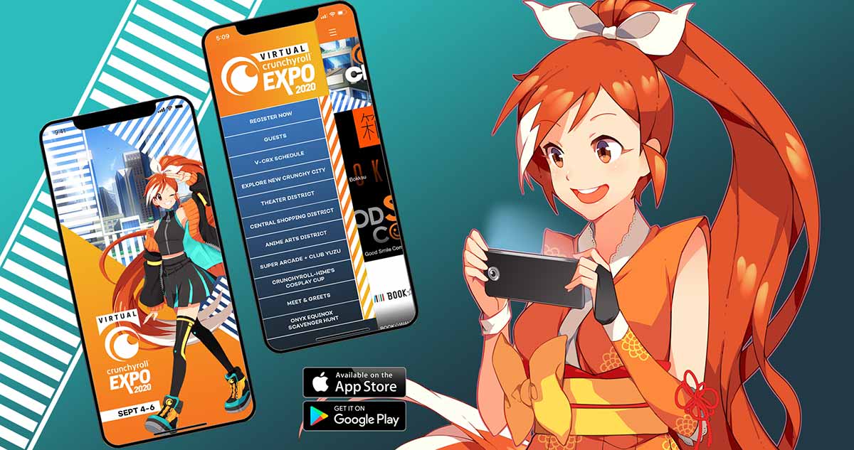 Crunchyroll Expo revela el calendario de su convención virtual V-CRX crunchyroll expo app