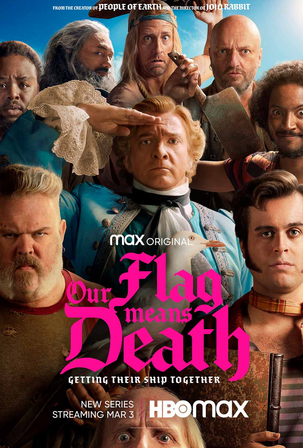 ‘Nuestra bandera significa muerte’ la nueva serie de piratas de HBO Max Poster Nuestra Bandera Significa Muerte